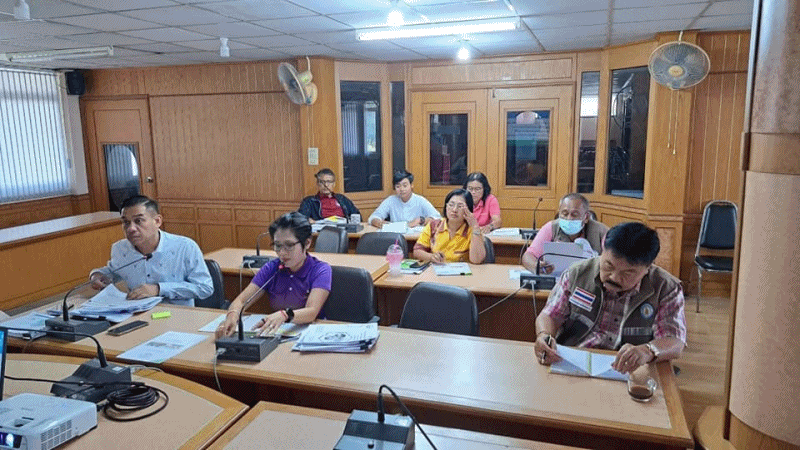 เทศบาลตำบลฉวาง ประชุมแนวทางการขอรับสนับสนุนงบประมาณเงินอุดหนุนเฉพาะกิจ ประจำปี 2568