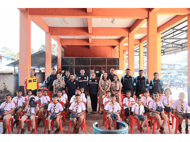 เทศบาลตำบลฉวาง ร่วมกิจกรรมลูกเสือสำรอง โรงเรียนบ้านควน