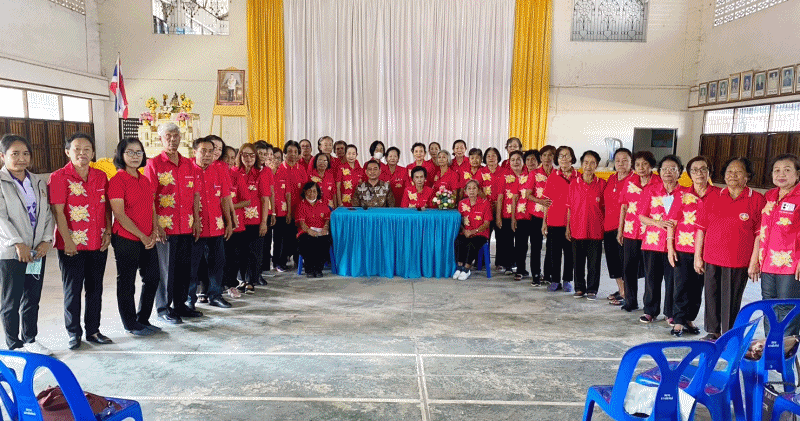 เทศบาลตำบลฉวาง เข้าร่วมการประชุมประจำเดือนชมรมผู้สูงอายุ เทศบาลตำบลฉวาง
