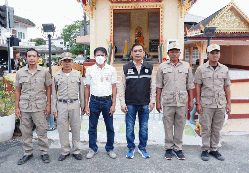 เทศบาลตำบลฉวาง ร่วมปล่อยแถวระดมกวาดล้างอาชญากรรม