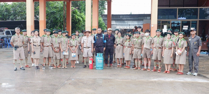 เทศบาลตำบลฉวาง ฝึกอบรมลูกเสือจิตอาสาพระราชทาน สกร.อำเภอฉวาง
